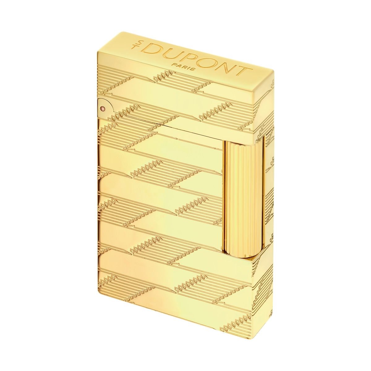 S.T. Dupont Ligne 2 Cling Monogram 1872 Gold Lighter