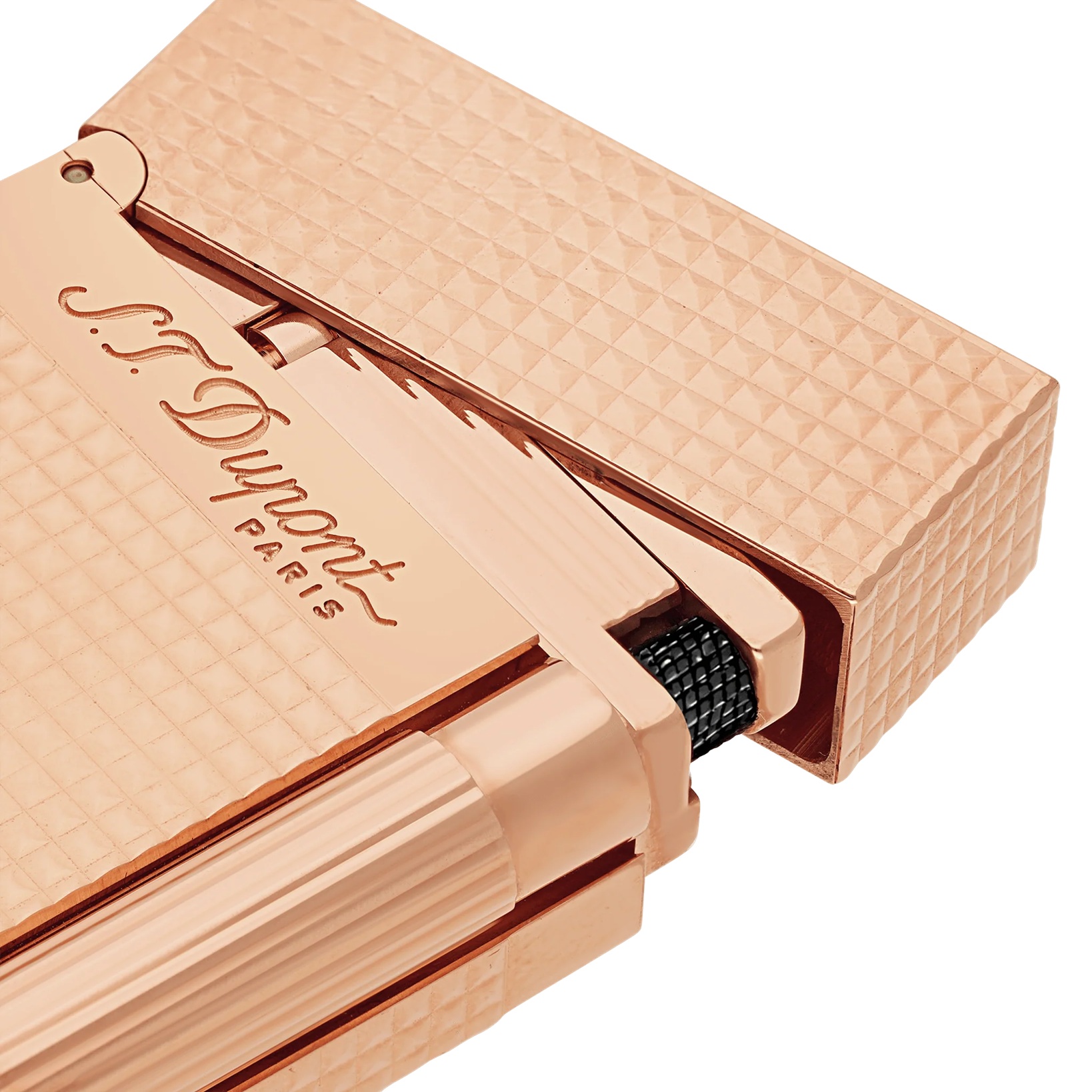 S.T. Dupont Ligne 2 Guilloche Rose Gold Lighter 016424
