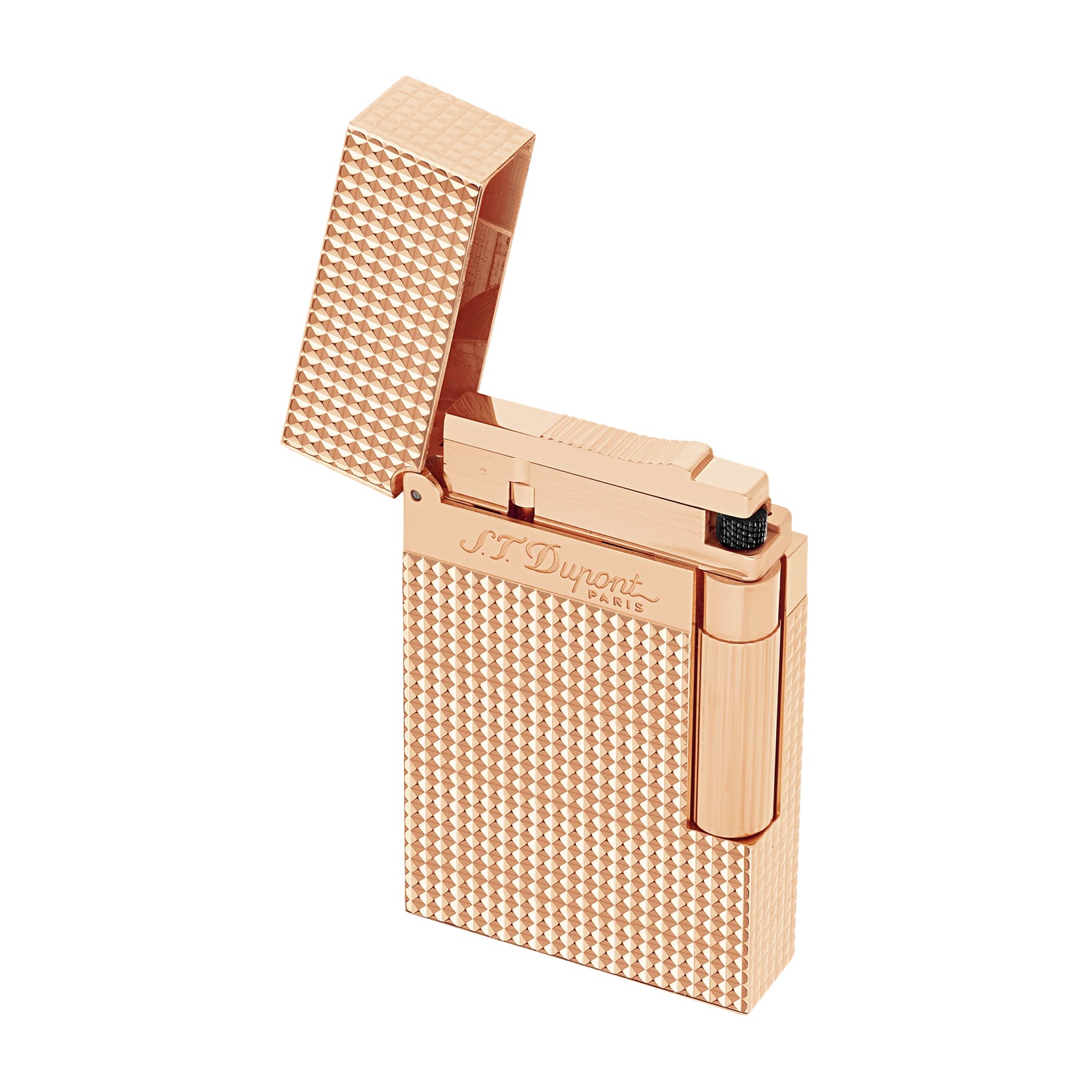 S.T. Dupont Ligne 2 Guilloche Rose Gold Lighter 016424