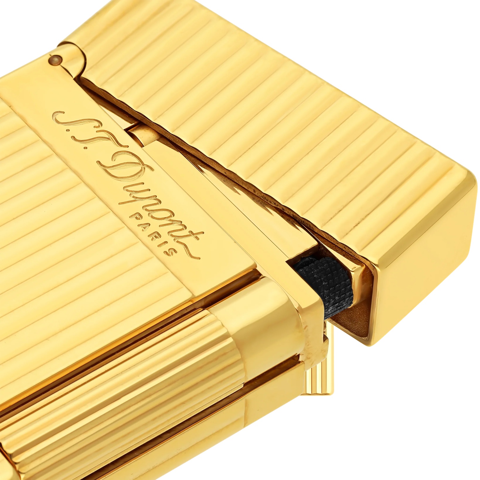 S.T. Dupont Ligne 2 Guilloche Vertical Lines Gold Lighter Zapalniczka  016827