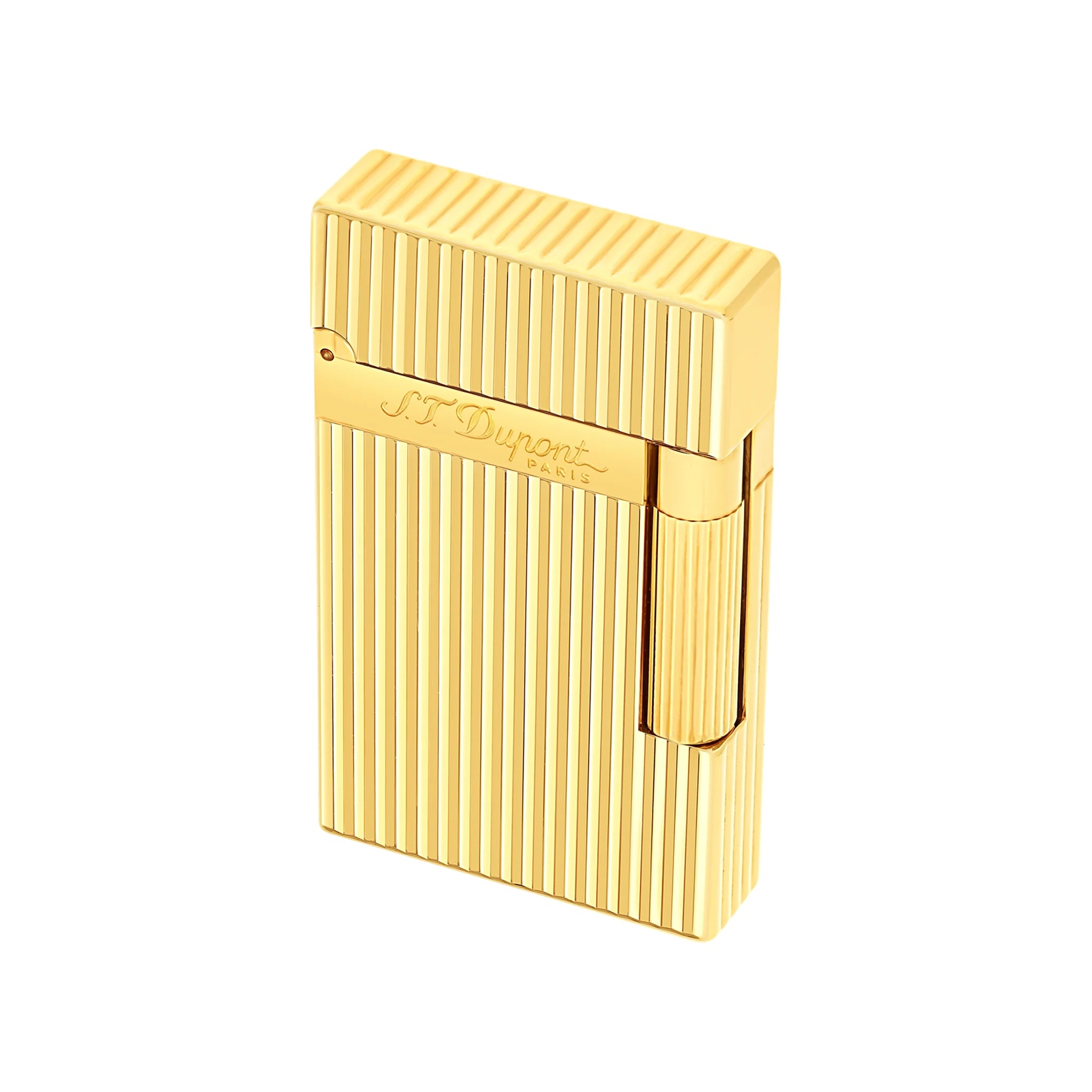 S.T. Dupont Ligne 2 Guilloche Vertical Lines Gold Lighter Zapalniczka  016827