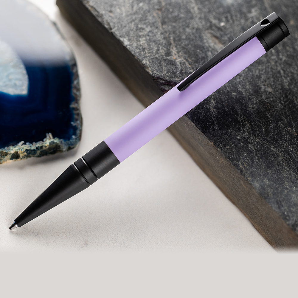 S.T. Dupont D-Initial Velvet Lilac & Black Balpen 265001