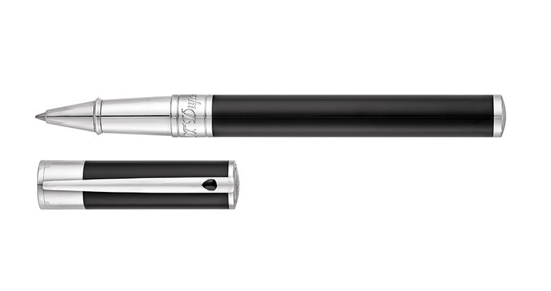 S.T. Dupont D-Initial Black & Chrome Rollerball