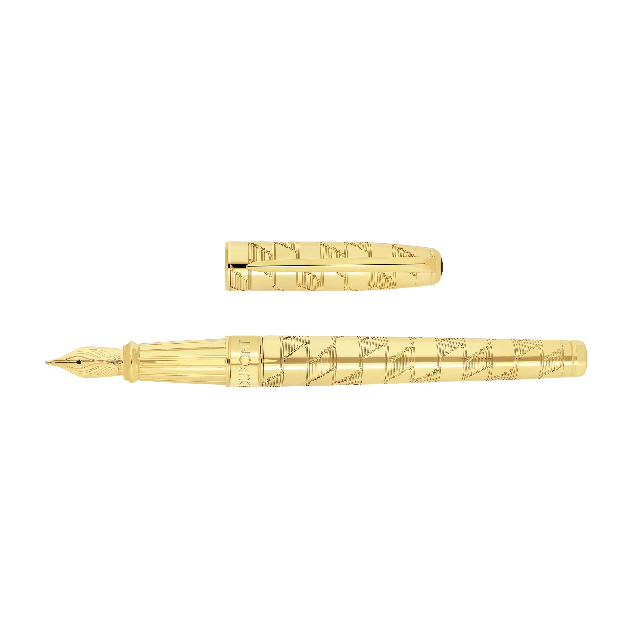 S.T. Dupont Line D Eternity Monogram 1872 Gold Large Stylo plume