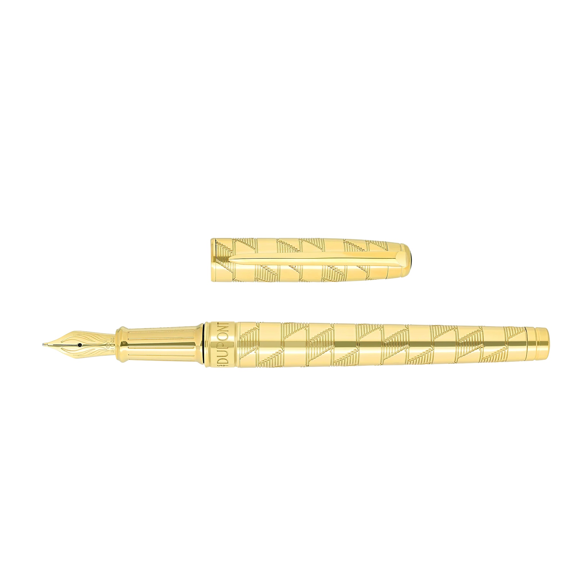 S.T. Dupont Line D Eternity Monogram 1872 Gold Medium Fountain pen
