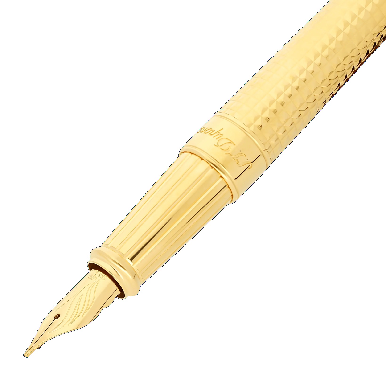 S.T. Dupont Line D Eternity Goldsmith Diamond Tip Gold Large Vulpen 420015L