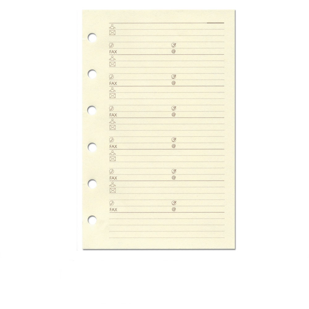 Succes Refill Mini Cream Address Notepaper