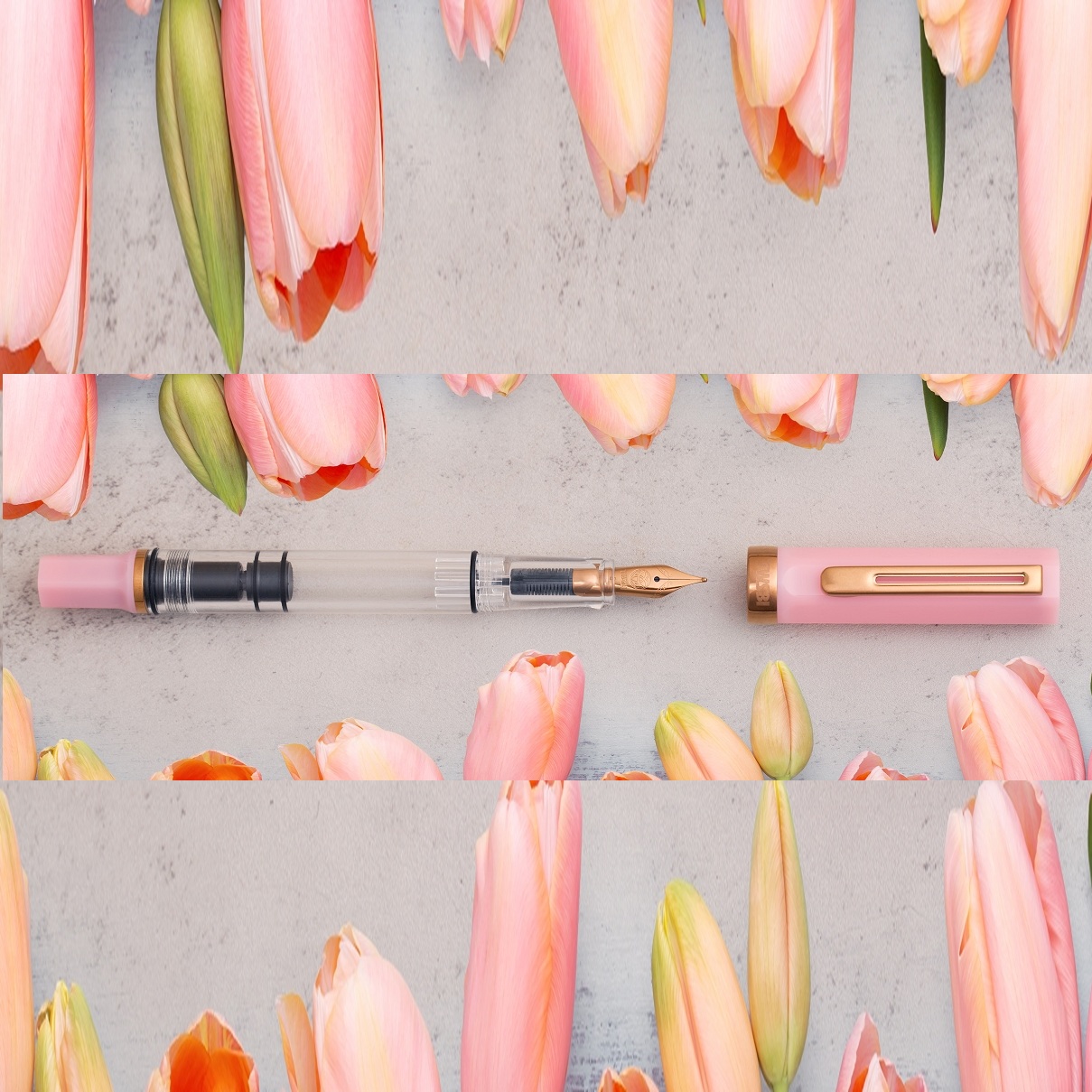 TWSBI Eco Pink Lemonade with Bronze Vulpen