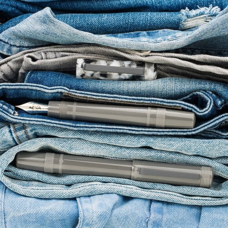 Tibaldi Perfecta Stonewash Grey Denim Fountain pen