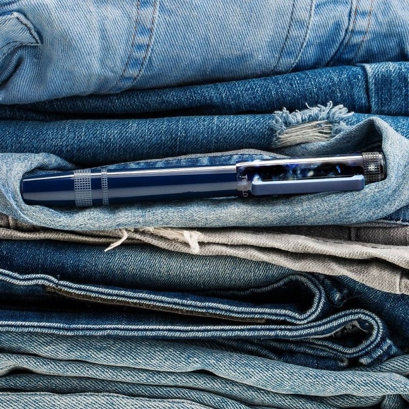 Tibaldi Perfecta Stonewash Blue Denim Fountain pen