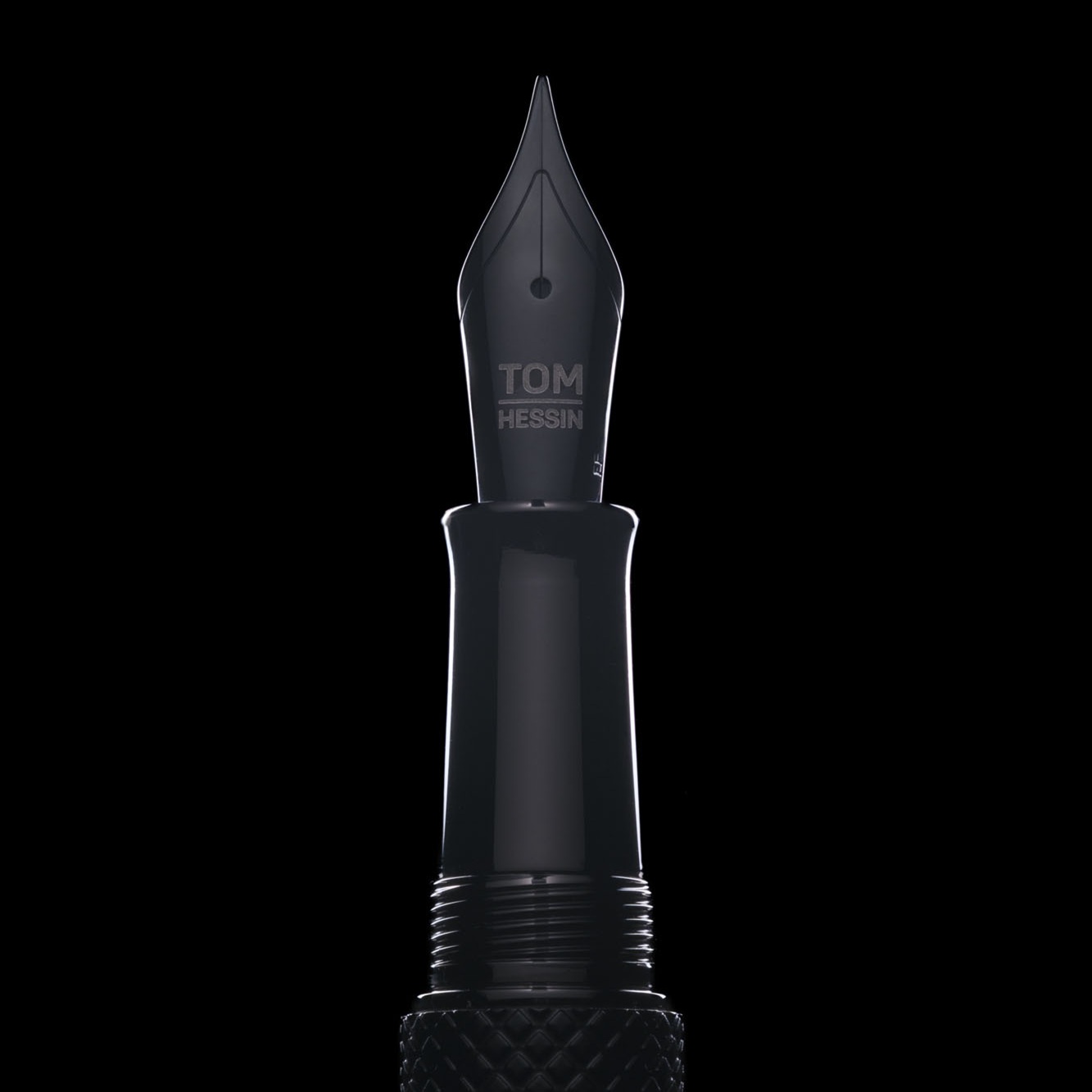 Tom Hessin Charles 1870 Gherkin Collection All Black Fountain pen