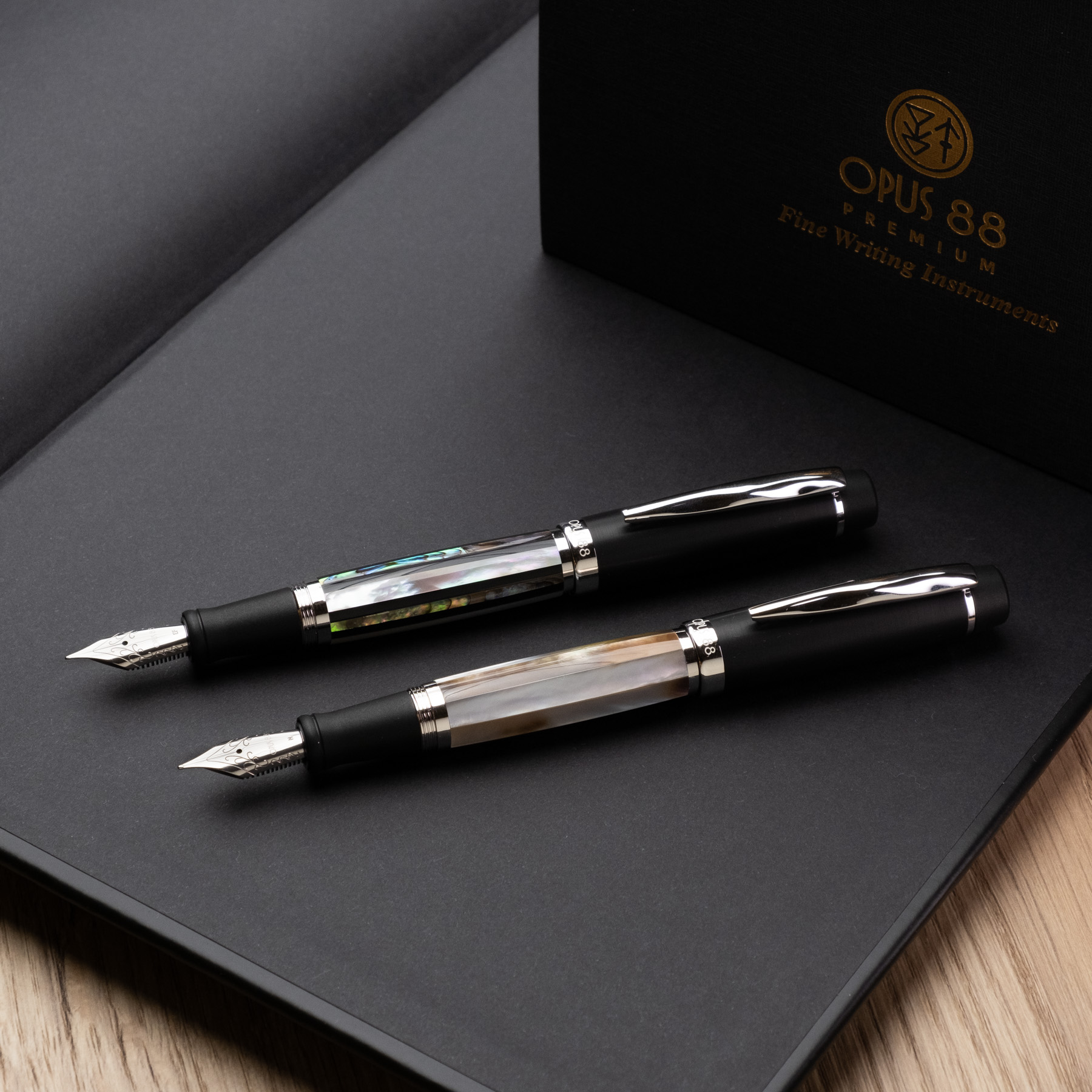 Opus 88 Premium Shell Check Fountain pen