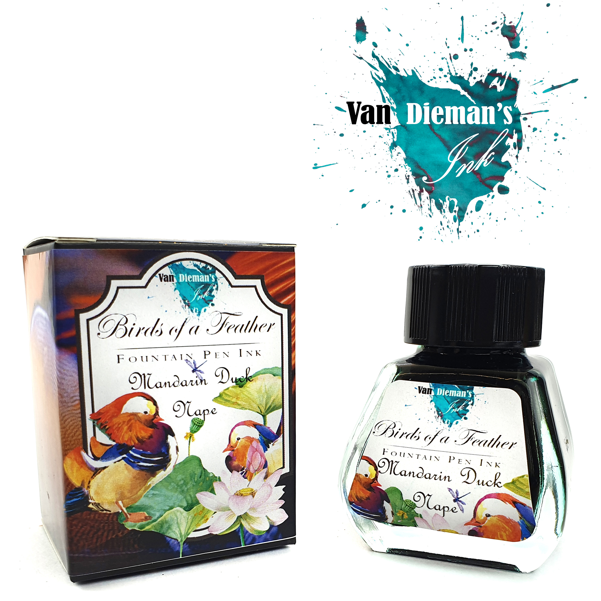 Van Dieman's Birds Of A Feather - Mandarin Duck Nape 30ml Ink Bottle