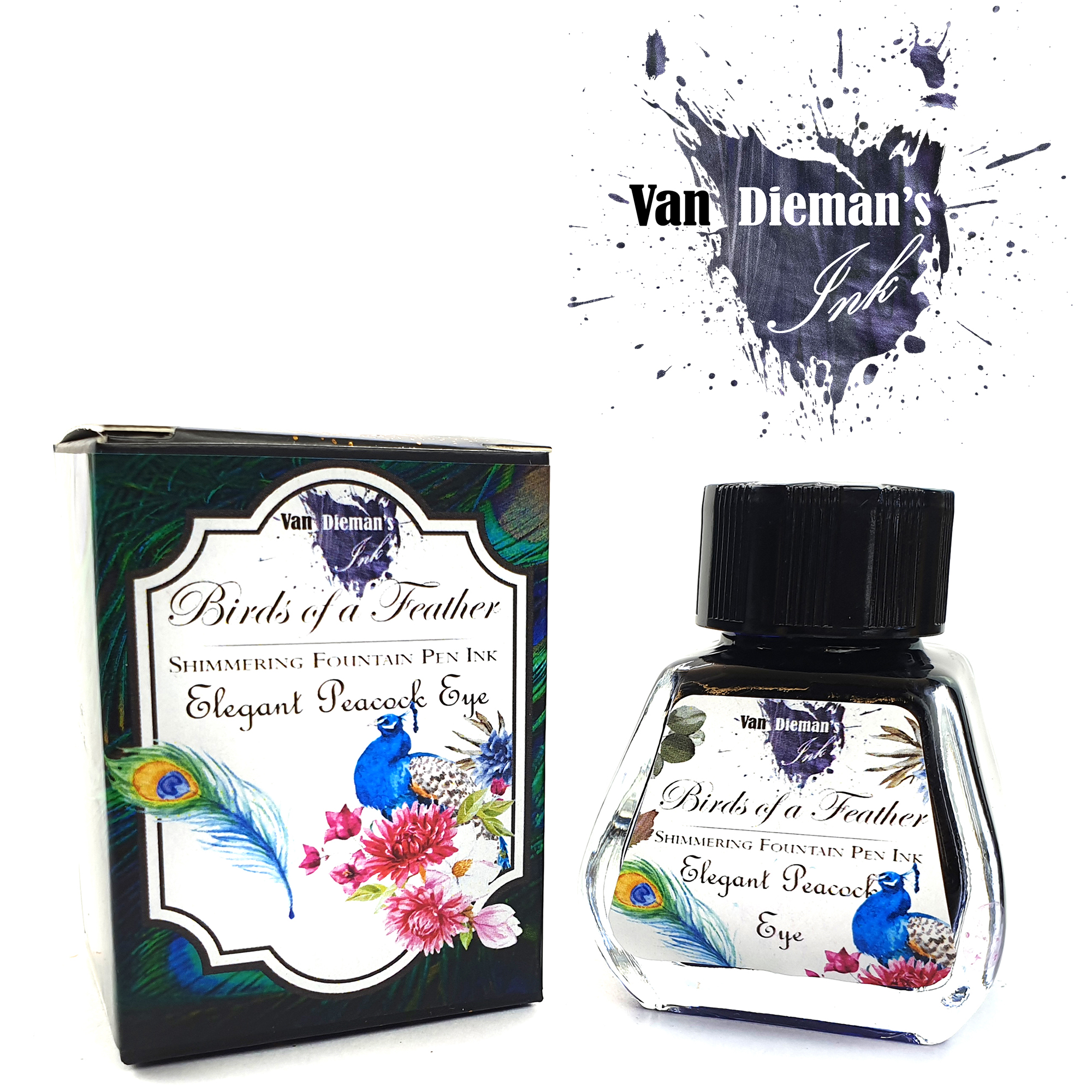 Van Dieman's Birds Of A Feather - Elegant Peacock Eye Shimmering 30ml Tintenflasche