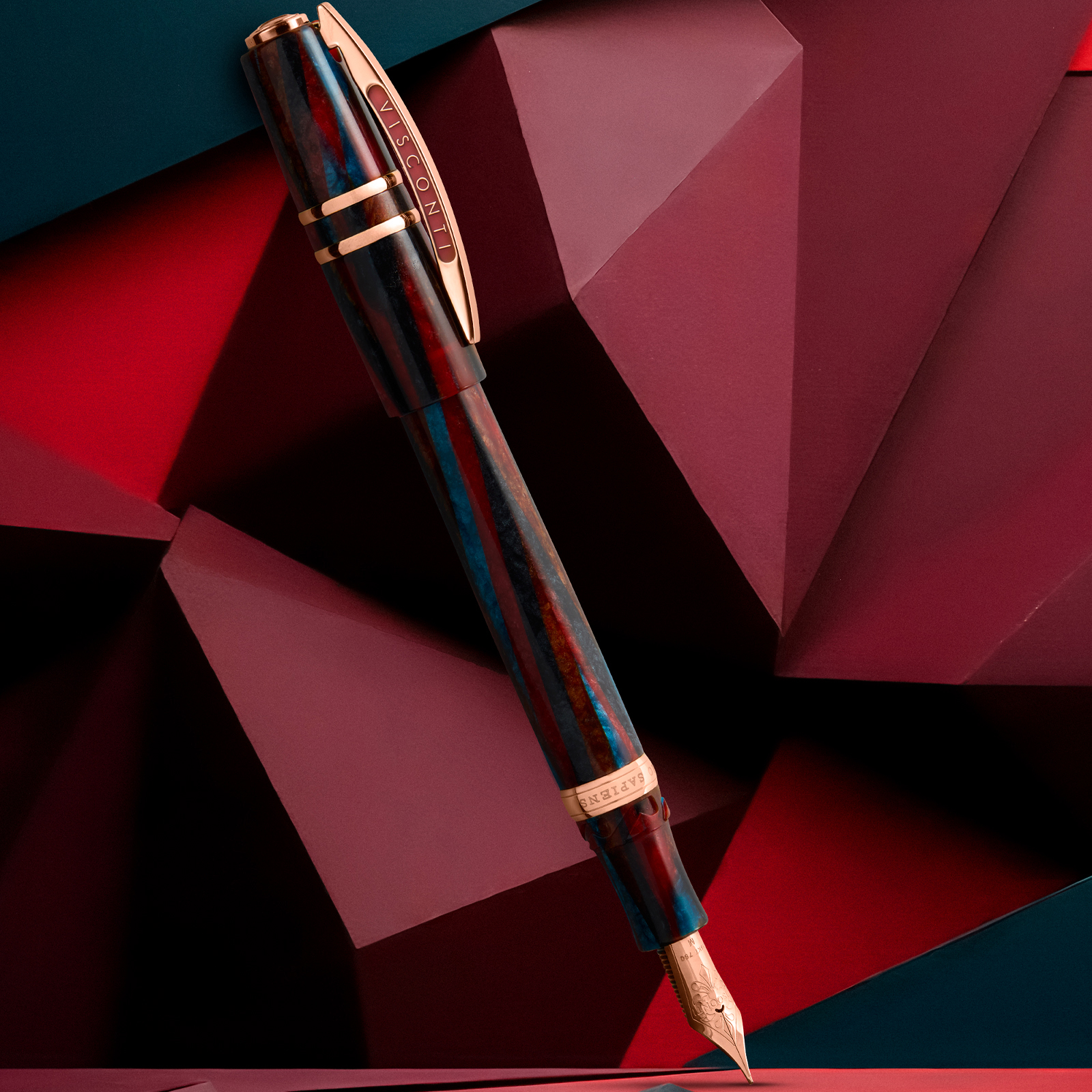 Visconti Homo Sapiens Legacy Blue and Red Celluloid LE Fountain pen
