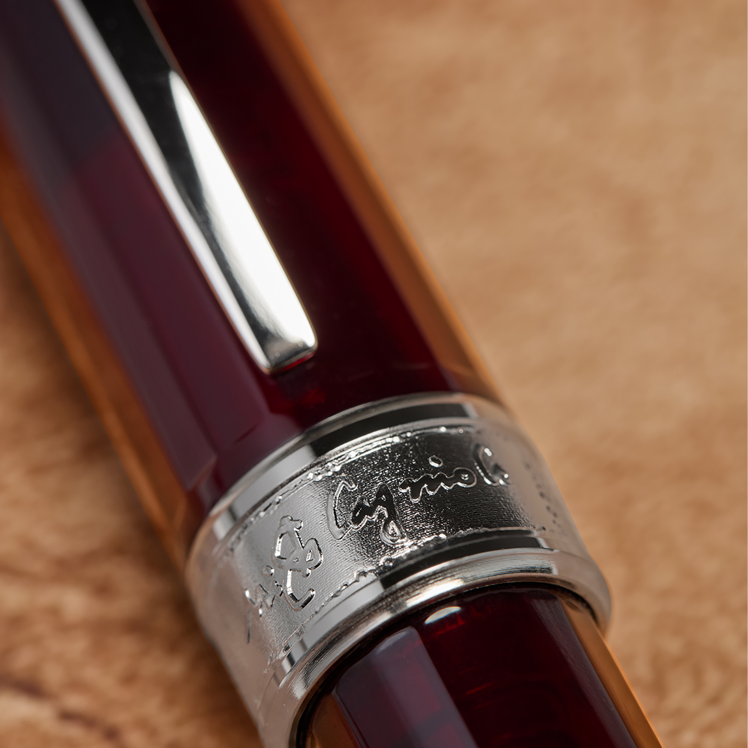 Visconti Michelangelo Translucent Red Roller