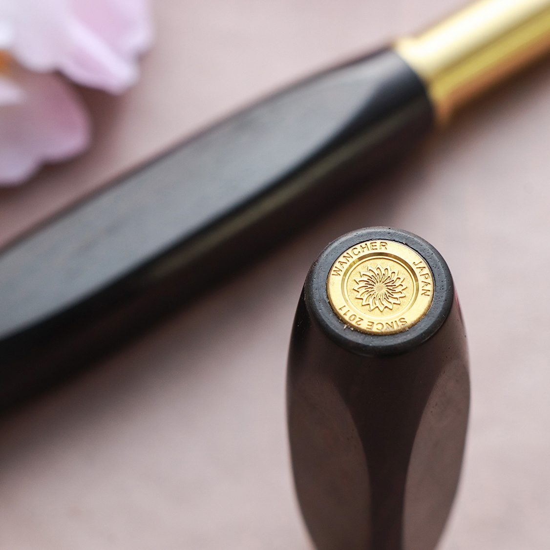 Wancher Densho 6 Facets Ebony Fountain Pen