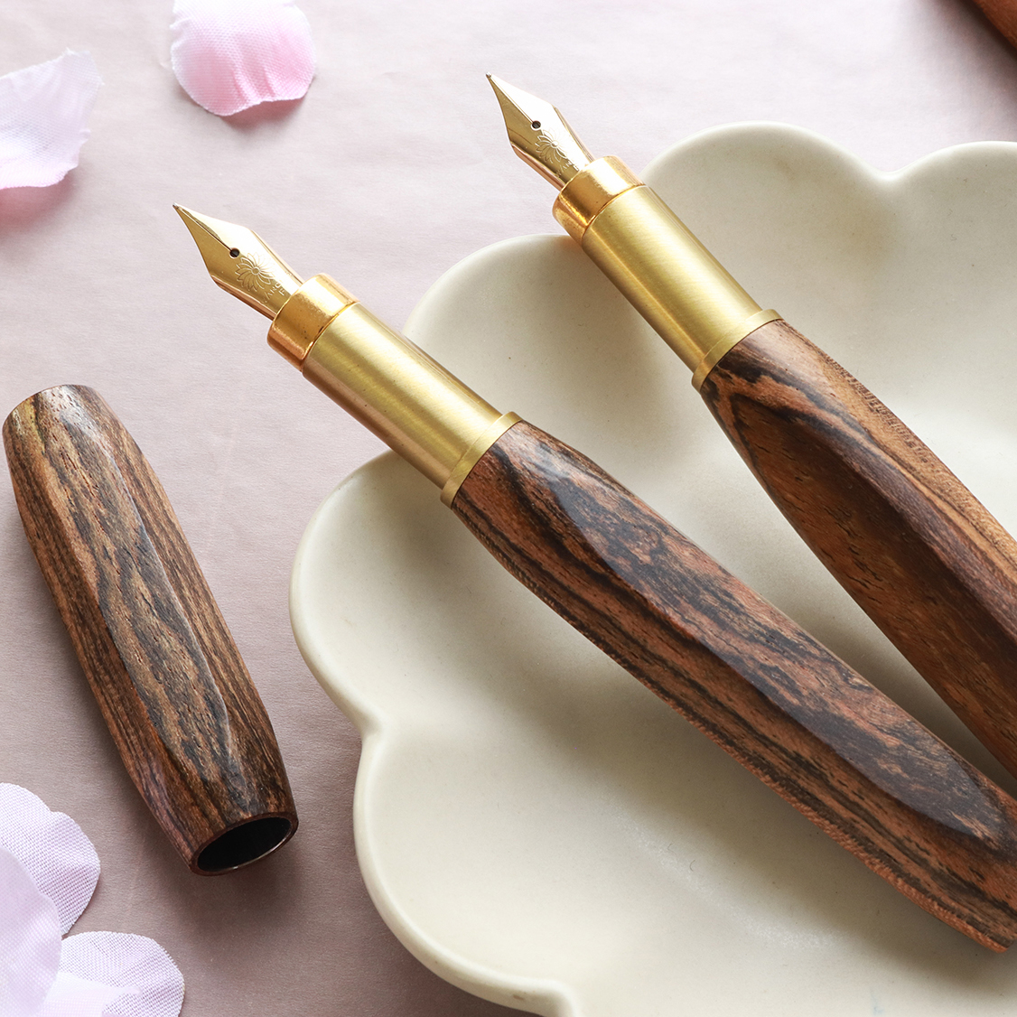 Wancher Densho 6 Facets Tigerwood Stylo Plume