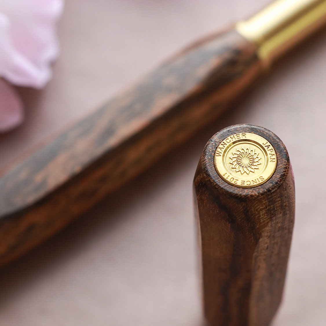 Wancher Densho 6 Facets Tigerwood Stylo Plume