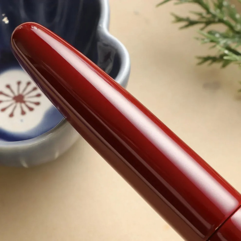 Wancher Dream Pen Aizu Urushi Aka Tamenuri Vulpen