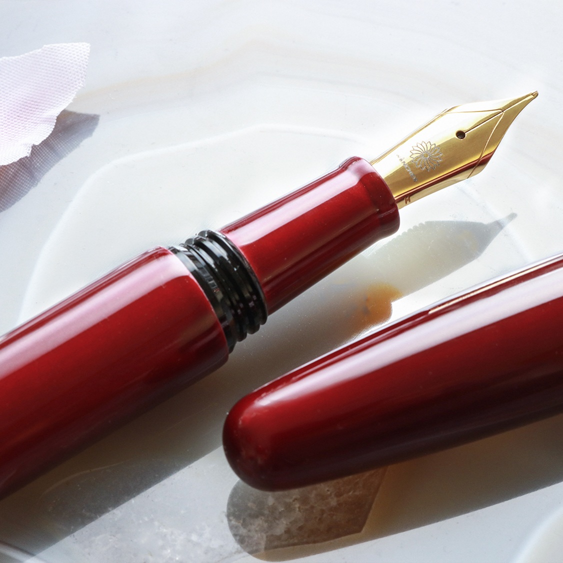 Wancher Dream Pen Aizu Urushi Tamamushi-nuri Aka Vulpen