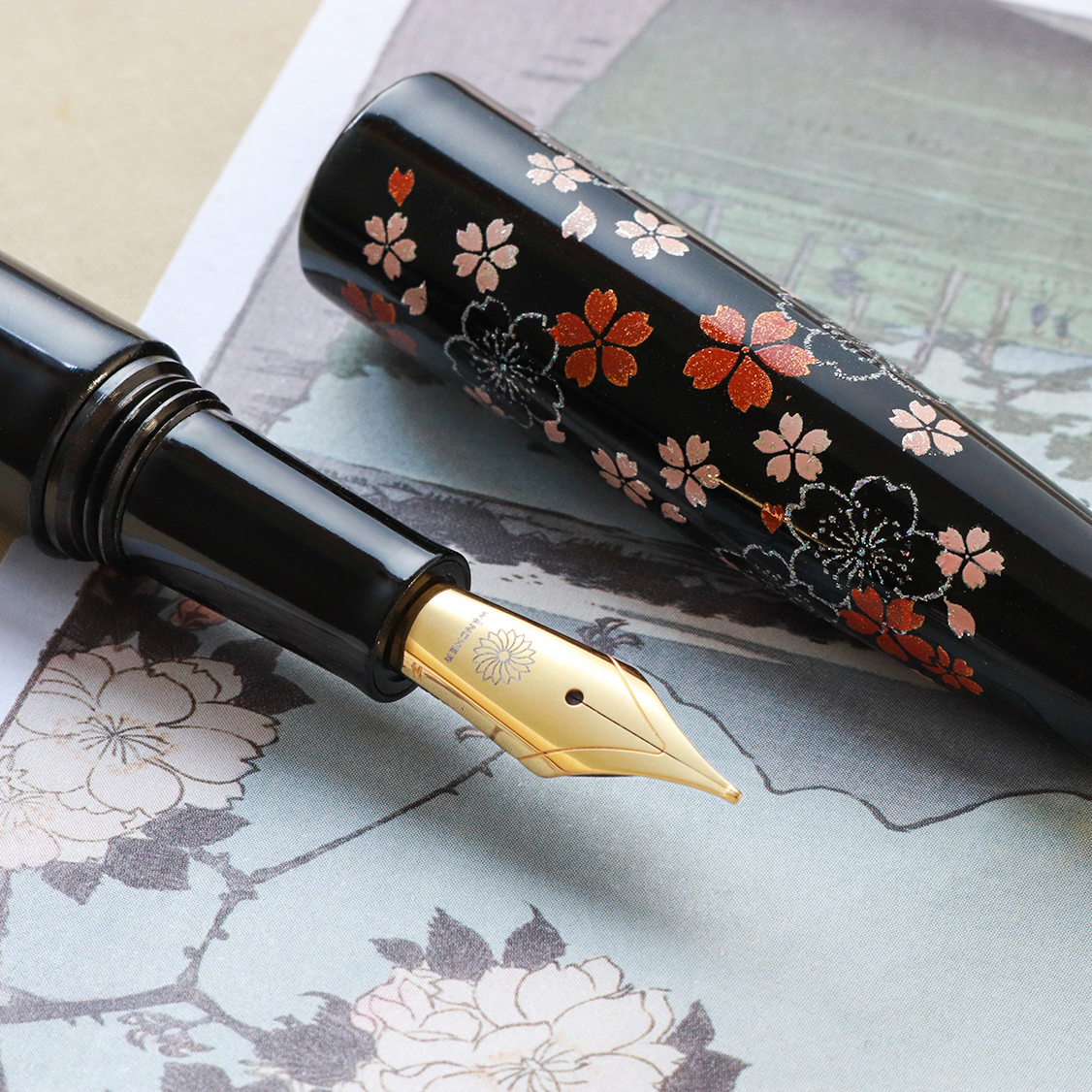 Wancher Dream Pen Echizen Urushi Omoide Sakura Fountain Pen