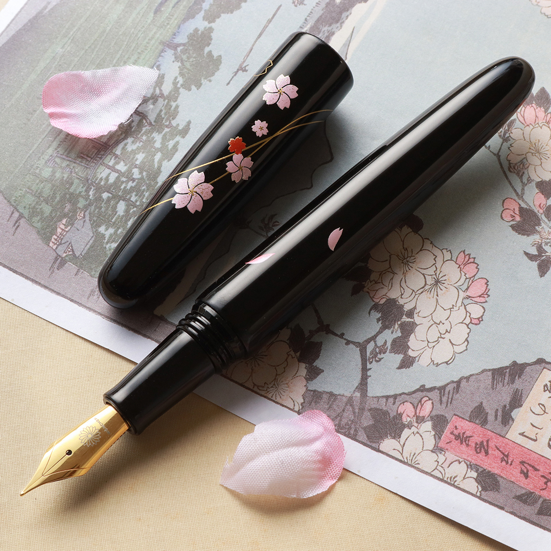Wancher Dream Pen Echizen Urushi Sakura Zukiyo Stylo Plume