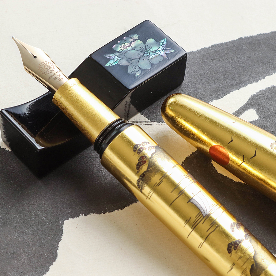 Wancher Dream Pen Rising Sun Maki-e Sansui Füllfederhalter