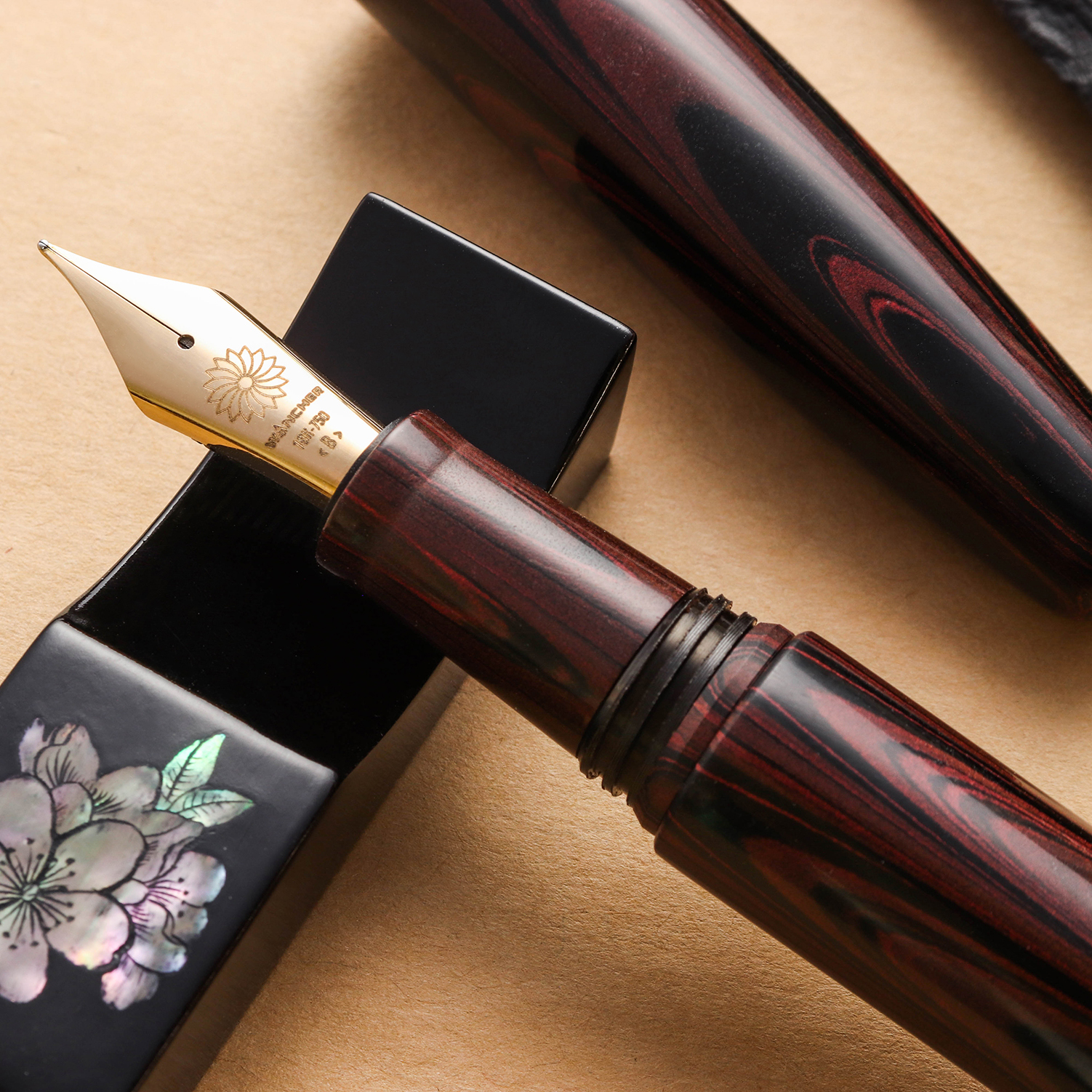 Wancher Dream Pen True Ebonite Marble Red Pióro Wieczne