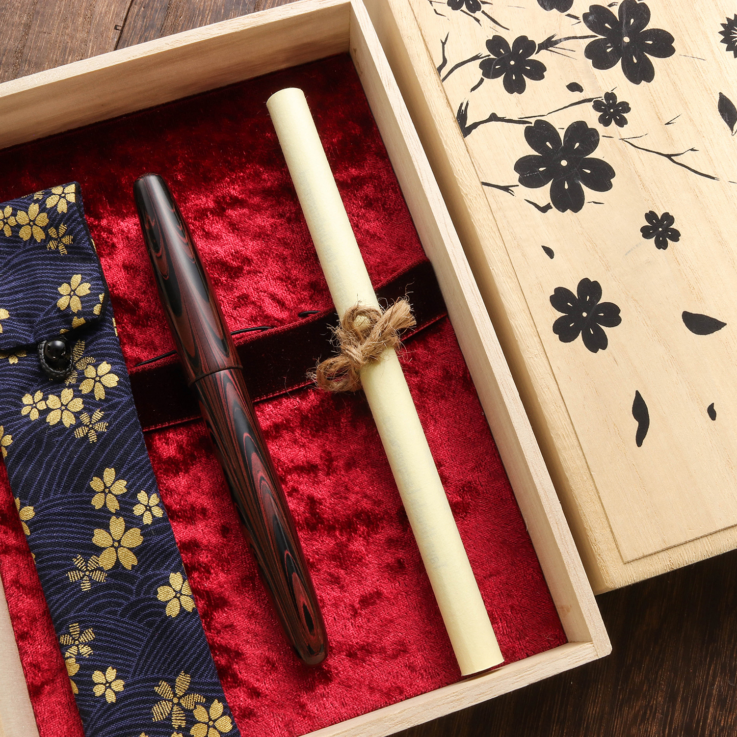 Wancher Dream Pen True Ebonite Marble Red Pióro Wieczne