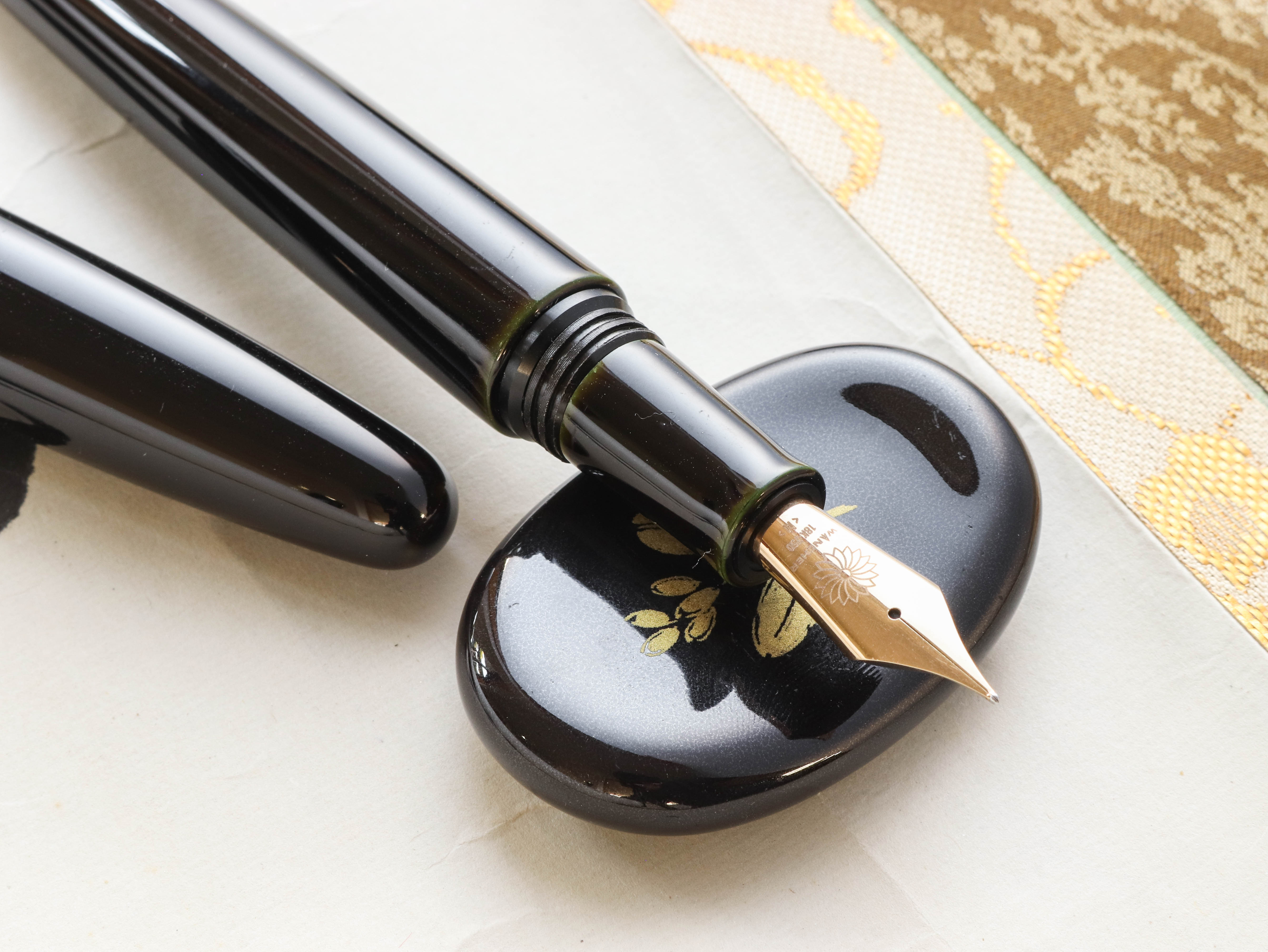 Wancher Dream Pen True Urushi Midori Tamenuri Plumo Estilográfica