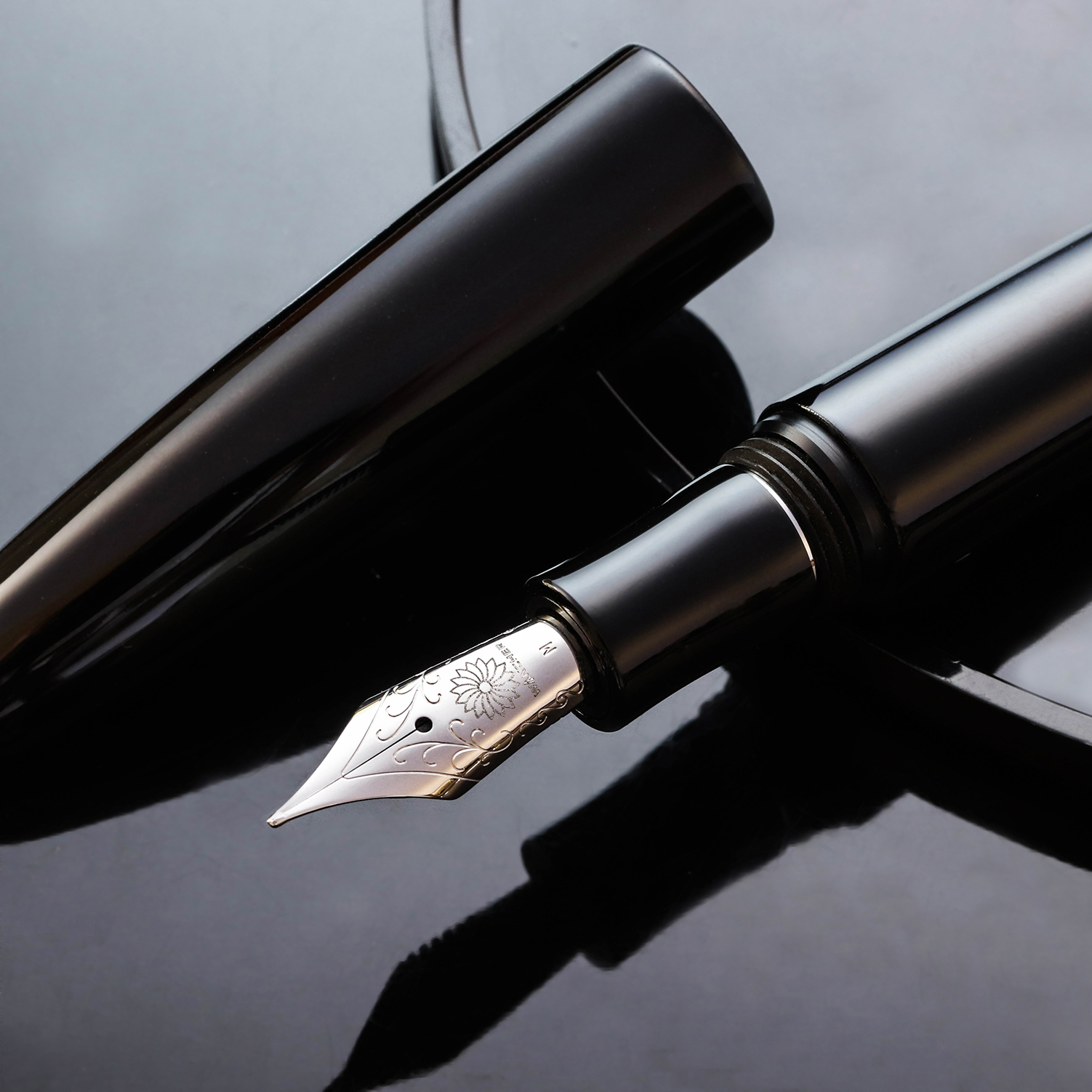 Wancher Dream Pen True Urushi Black Plumo Estilográfica