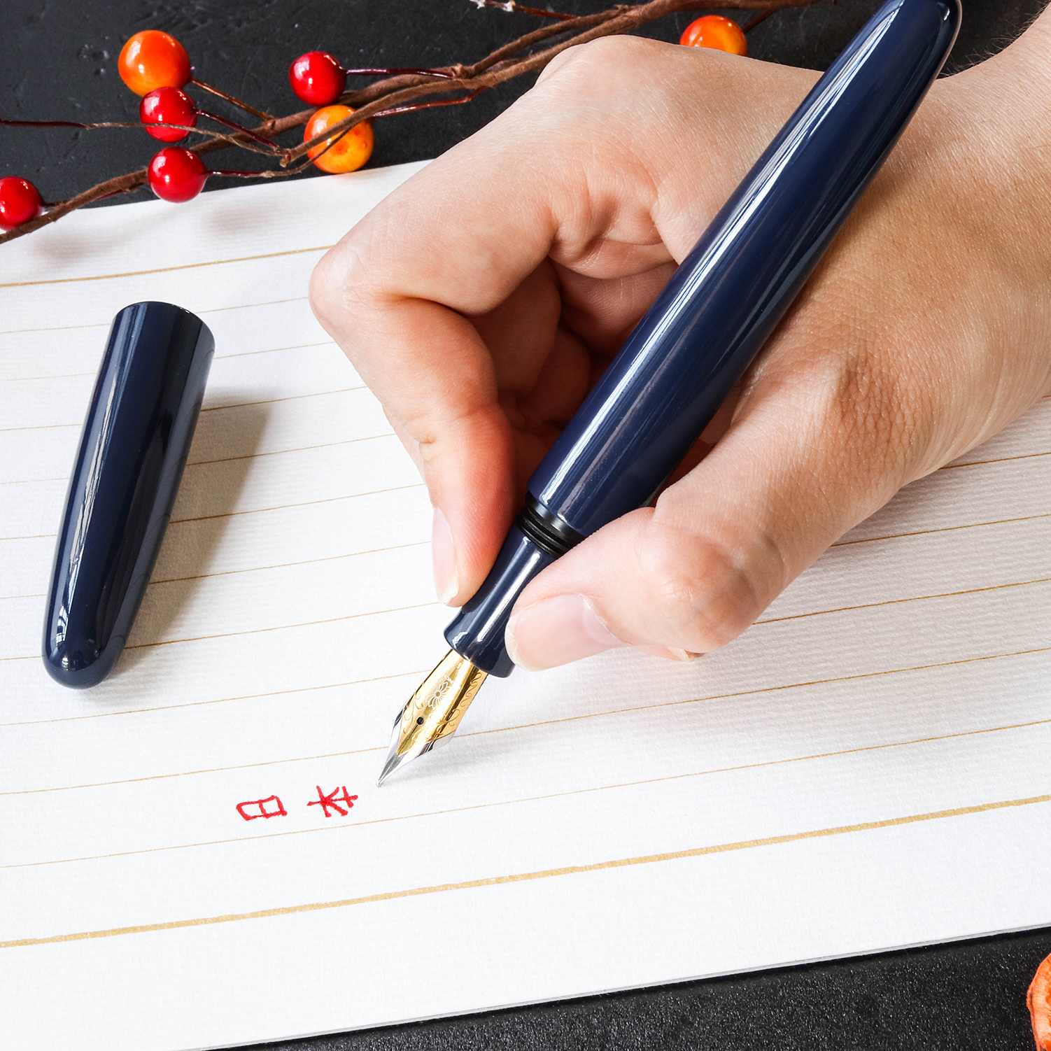 Wancher Dream Pen True Urushi Blue Caneta de Tinta Permanente