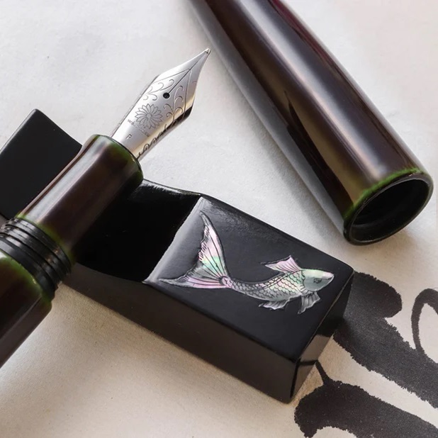 Wancher Dream Pen True Urushi Heki Tamenuri Reservoarpenna