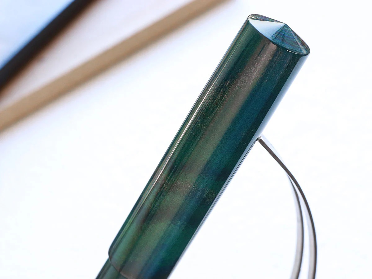 Wancher Mine Ebonite Marble Green Stylo Plume