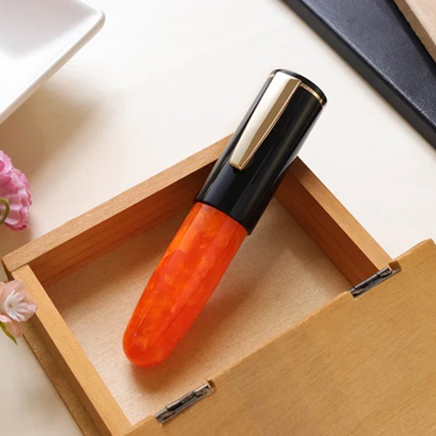 Wancher PoChaCo Black Orange Chocolate GT Eyedropper Stylo Plume