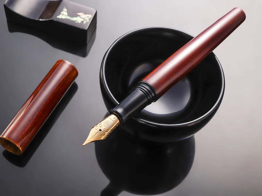 Wancher Sekai Aizu Urushi Verawood Stylo Plume