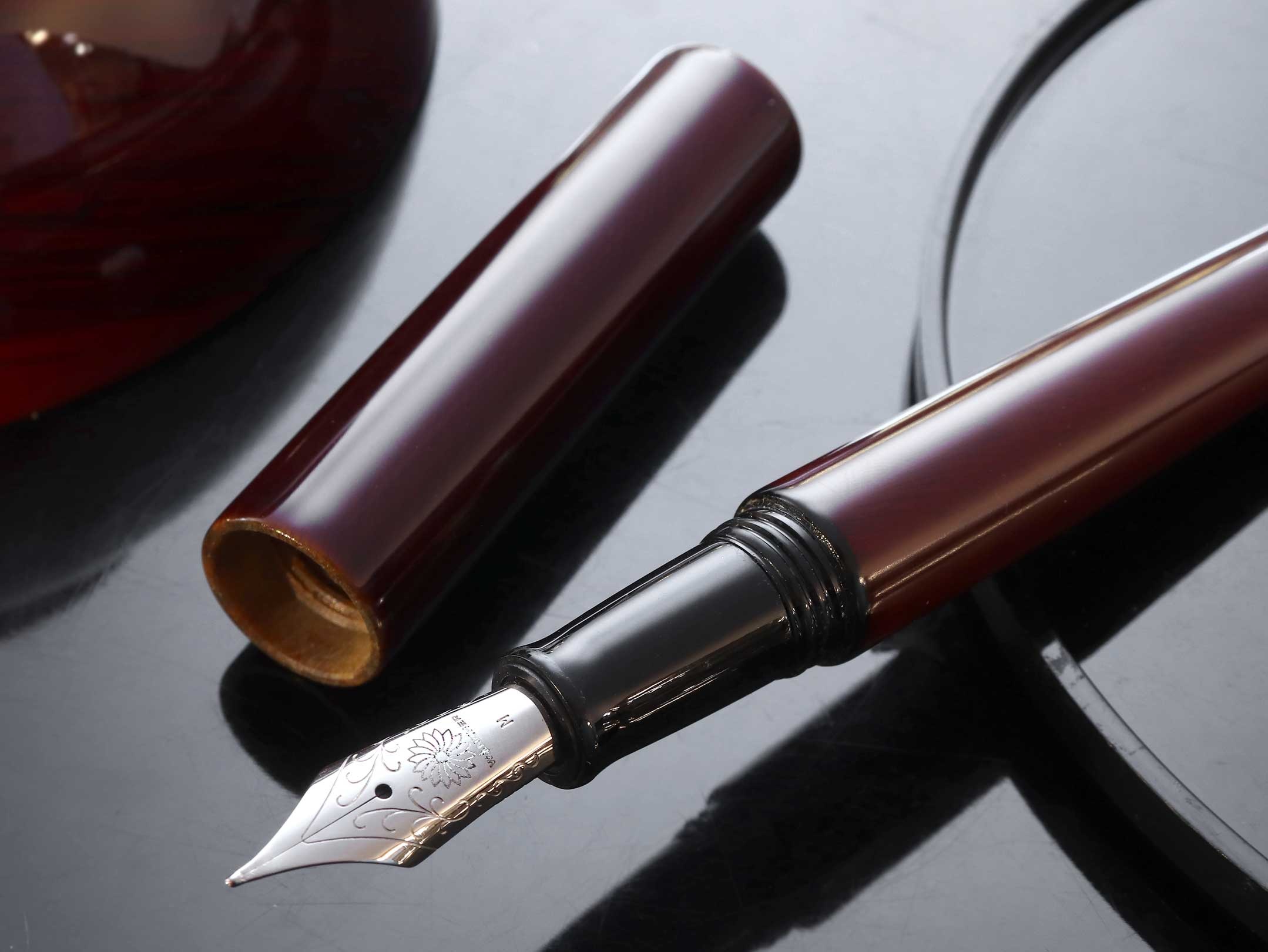 Wancher Sekai Aizu Urushi Verawood Stylo Plume