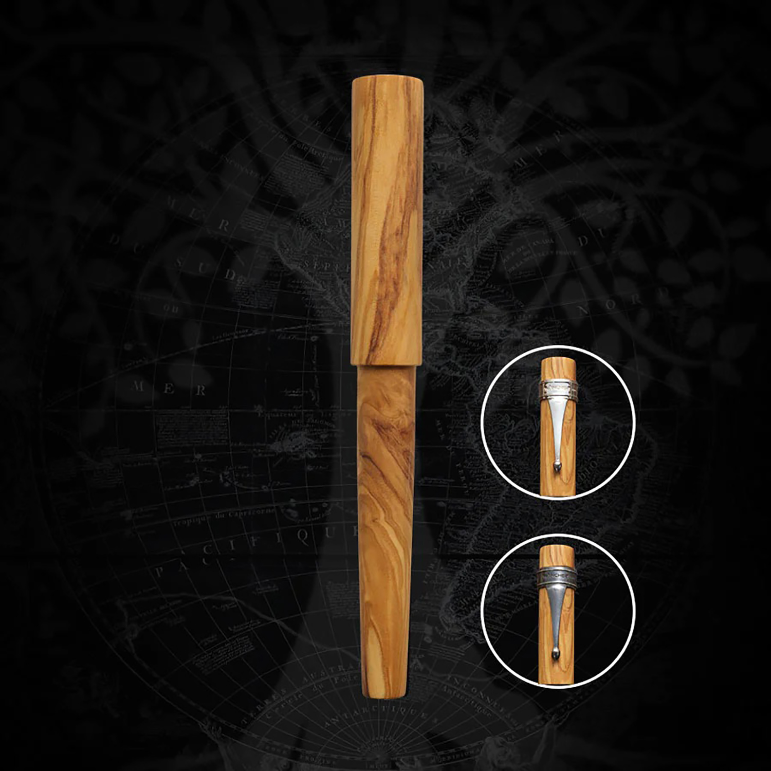 Wancher Sekai World Tree Olive Wood Füllfederhalter