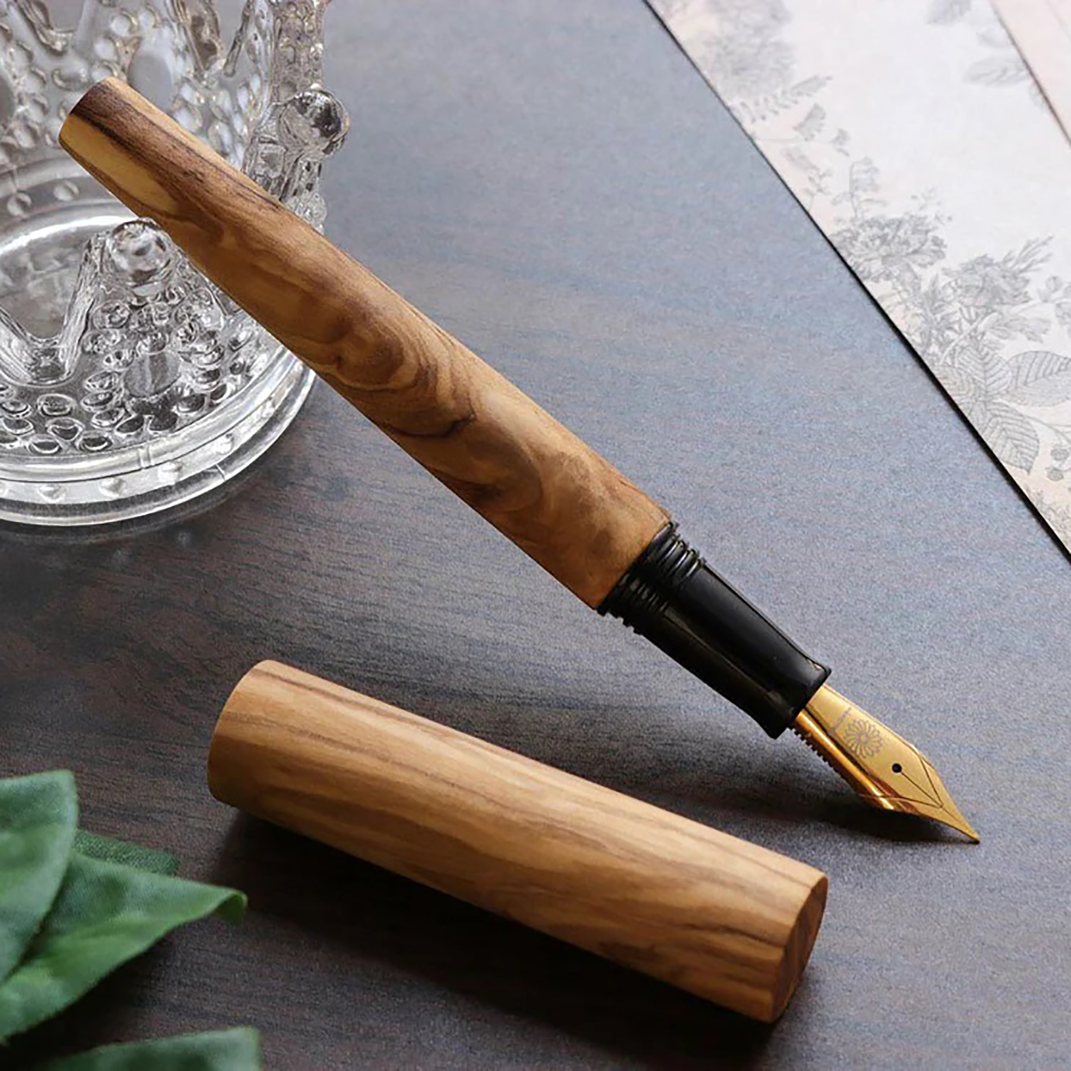 Wancher Sekai World Tree Olive Wood Füllfederhalter