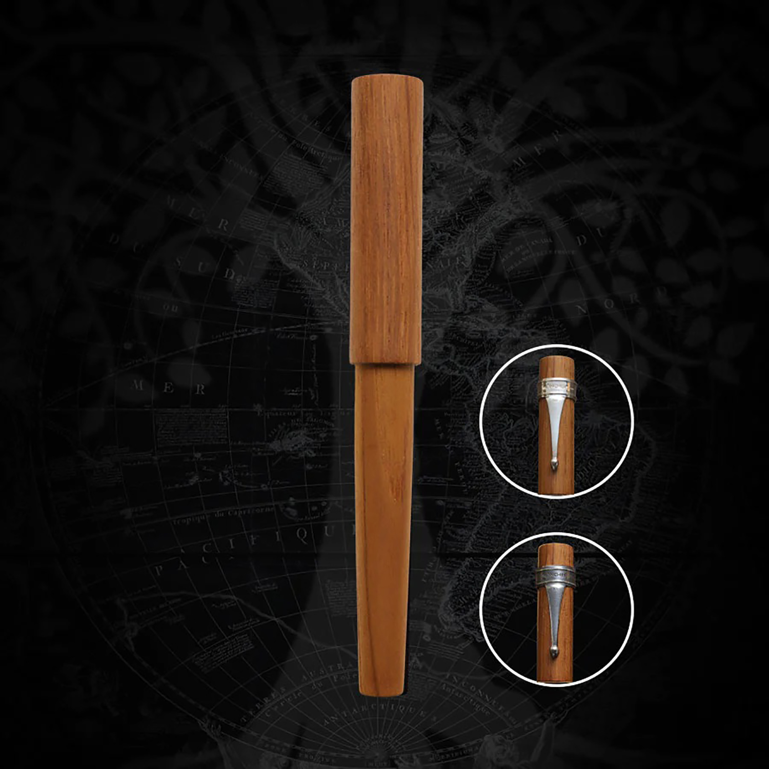 Wancher Sekai World Tree Teak Wood Füllfederhalter