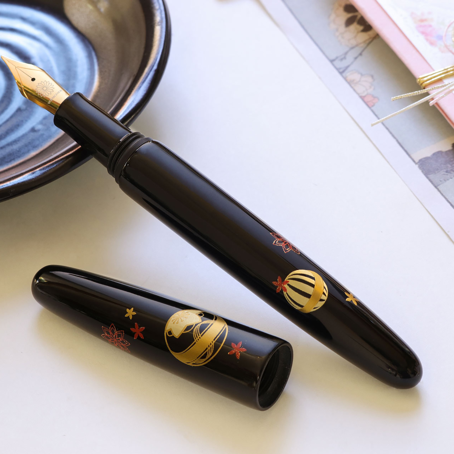 Wancher Dream Pen Echizen Urushi Temari Füllfederhalter