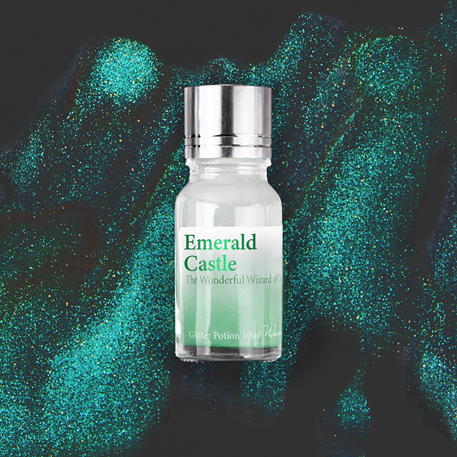 Wearingeul Inks Glitter Potion Emerald Castle Green 10ml Bottle