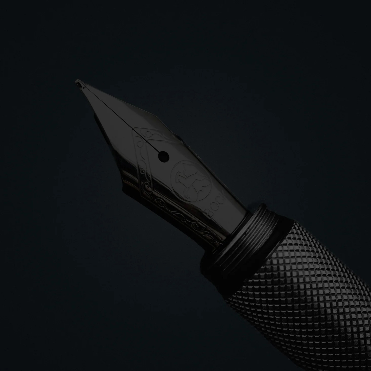 Wingback Black Steel Füllfederhalter