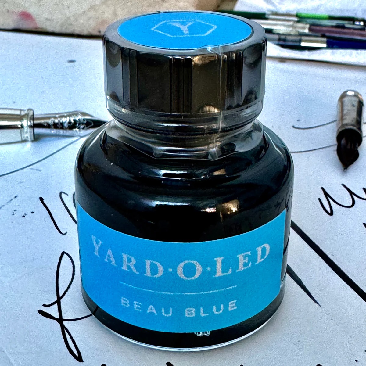 Yard O Led Fountain Pen Ink Beau Blue 30ml Ink Bottle