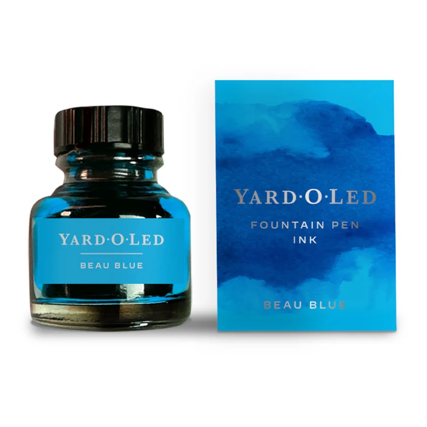 Yard O Led Fountain Pen Ink Beau Blue 30ml Ink Bottle