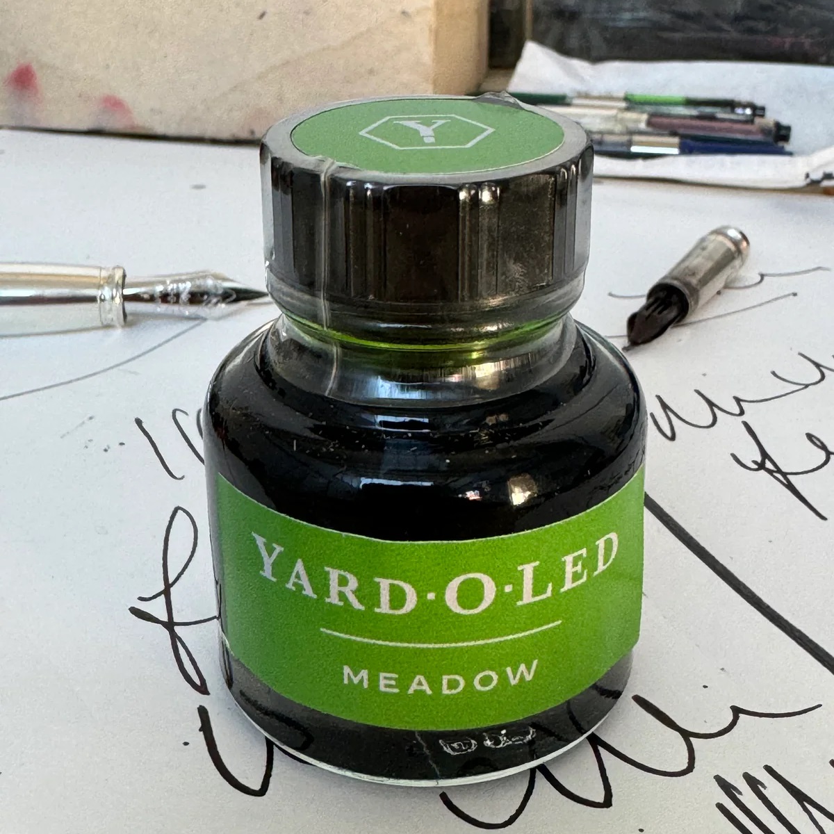 Yard O Led Fountain Pen Ink Meadow Green 30ml Frasco de tinta