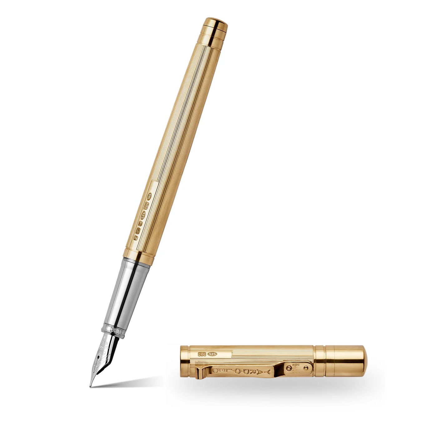Yard O Led The Pinstripe 72 Gold Vermeil Standard Fountain Pen