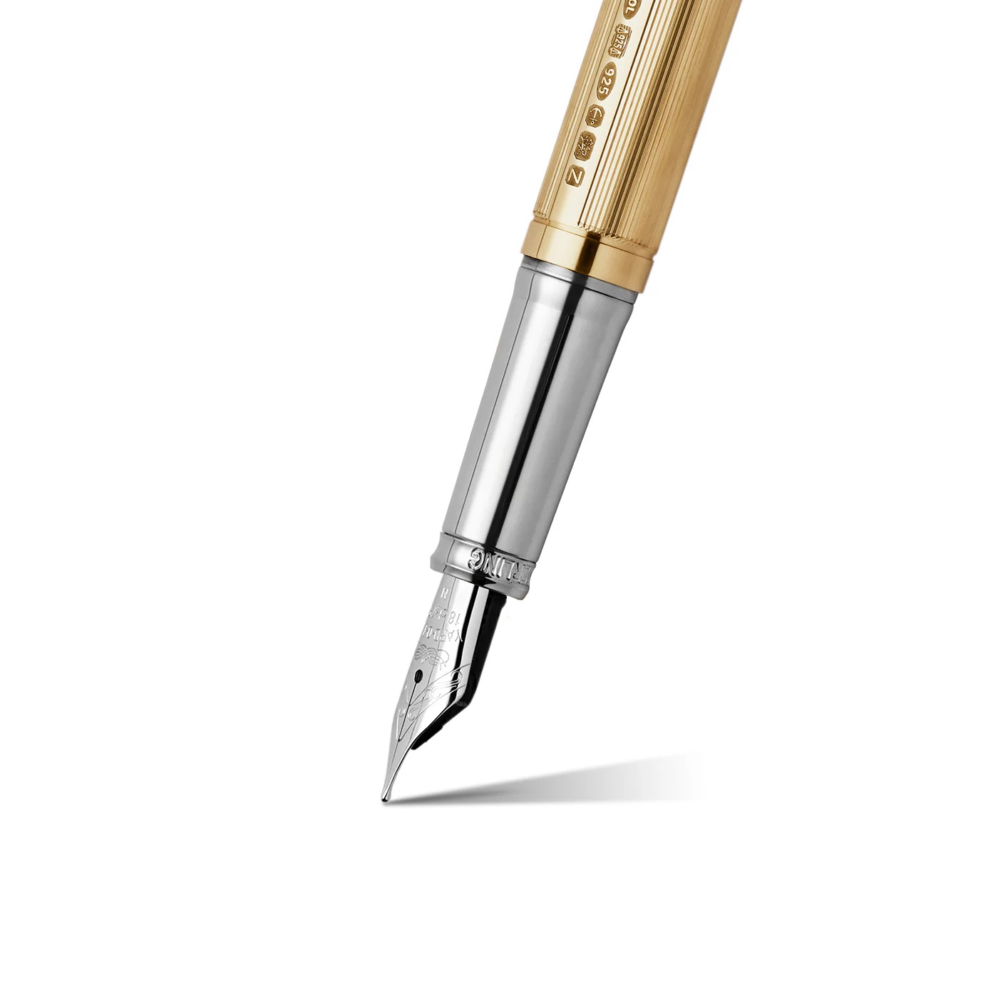 Yard O Led The Pinstripe 72 Gold Vermeil Standard Fountain Pen