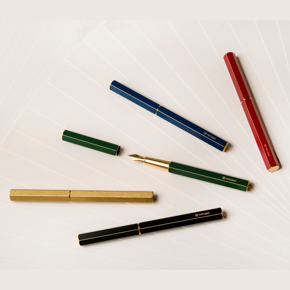 Ystudio Classic Stylo Plume 10ème Anniversaire Laiton Stylo Plume